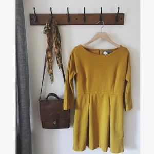 Anthropologie Mustard Dress